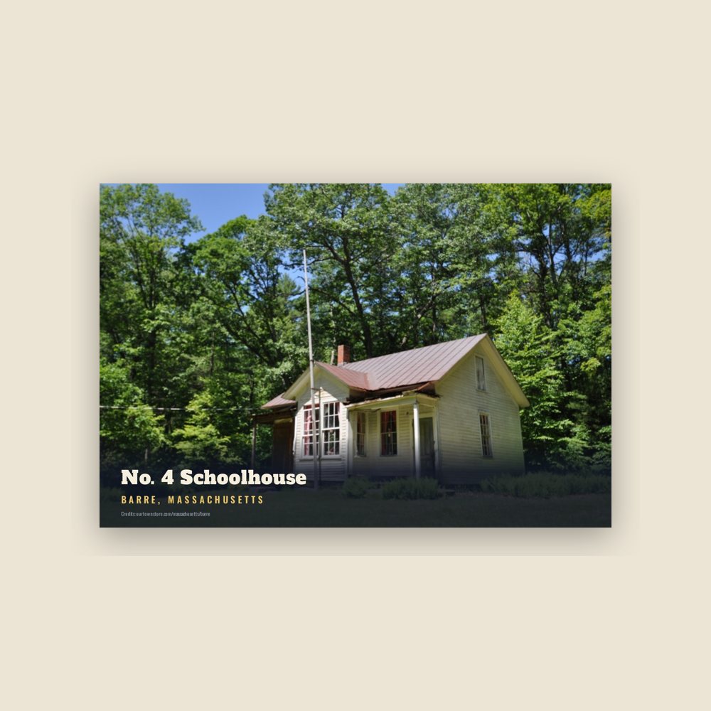 Barre No. 4 Schoolhouse Postcard