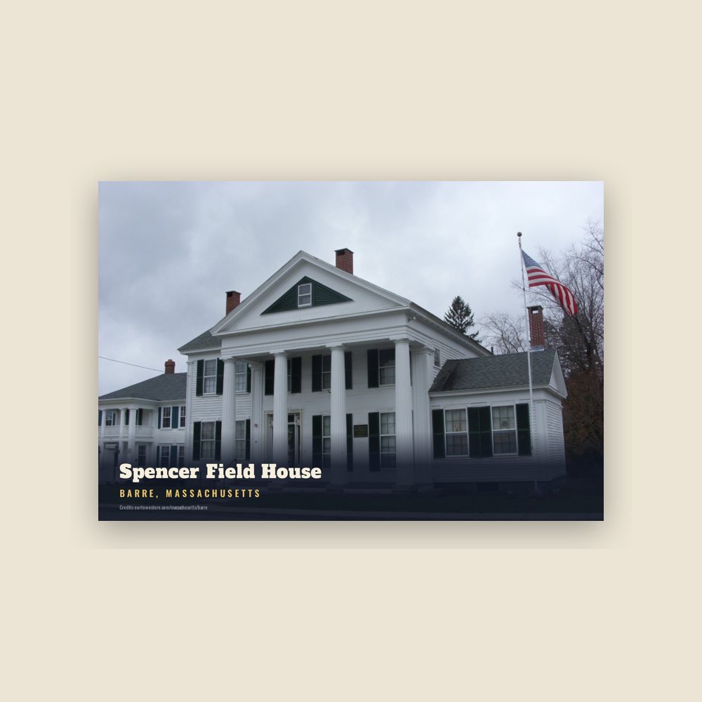 Barre Spencer Field House Postcard