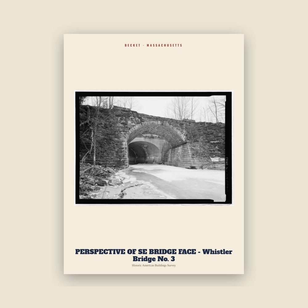 Becket PERSPECTIVE OF SE BRIDGE FACE - Whistler Bridge No. 3 Archive Print