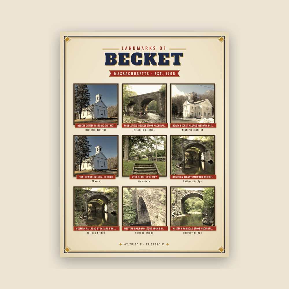 Becket Landmarks Photo Poster
