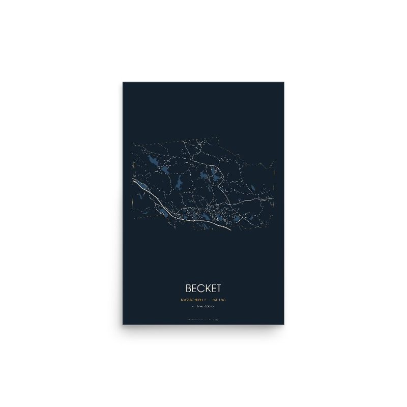 Becket Street Map Poster · Midnight