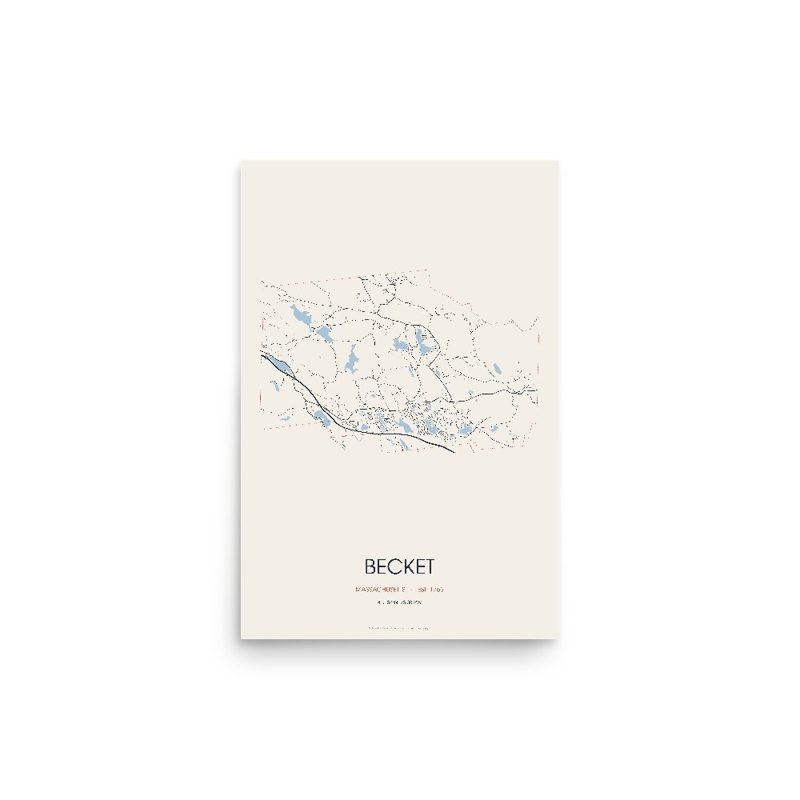 Becket Street Map Poster · Linen
