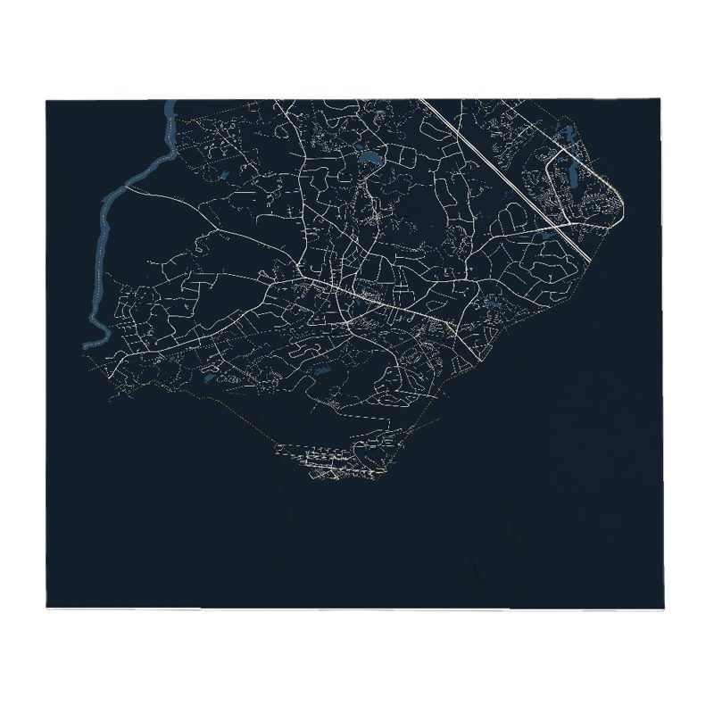 Bedford Street Map Throw Blanket
