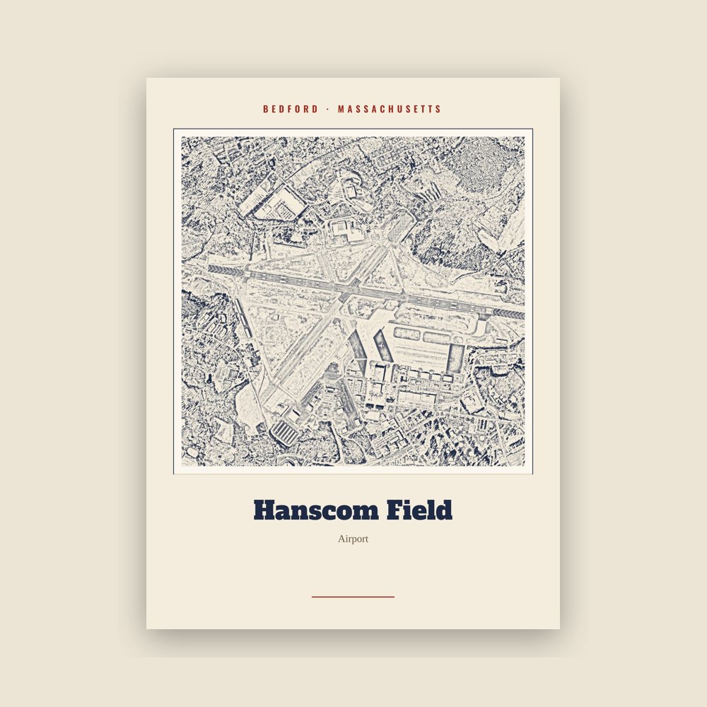 Bedford Hanscom Field Landmark Print