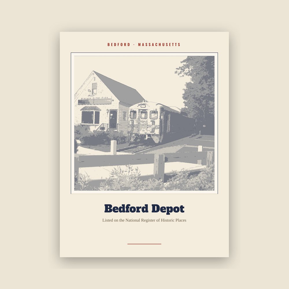 Bedford Bedford Depot Landmark Print