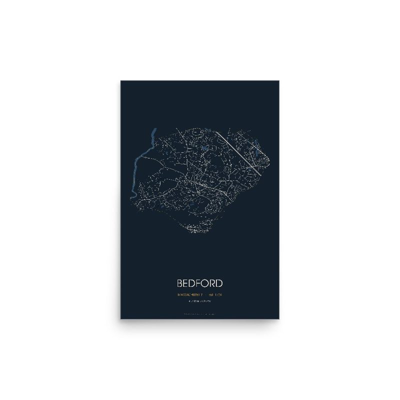 Bedford Street Map Poster · Midnight