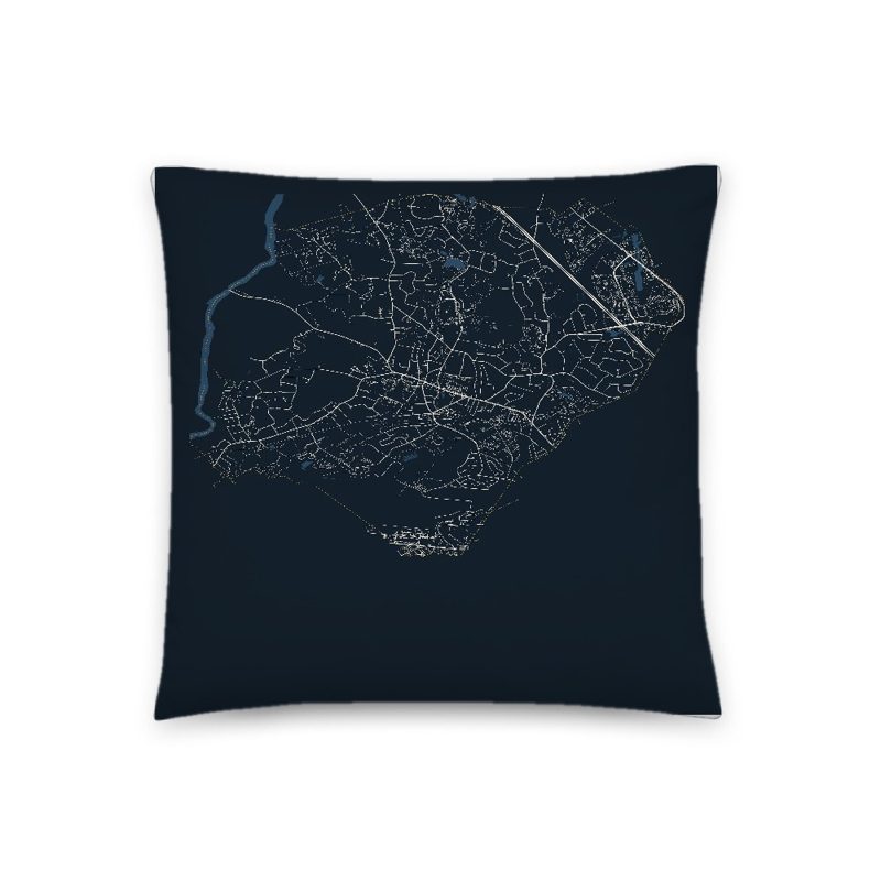 Bedford Map Throw Pillow