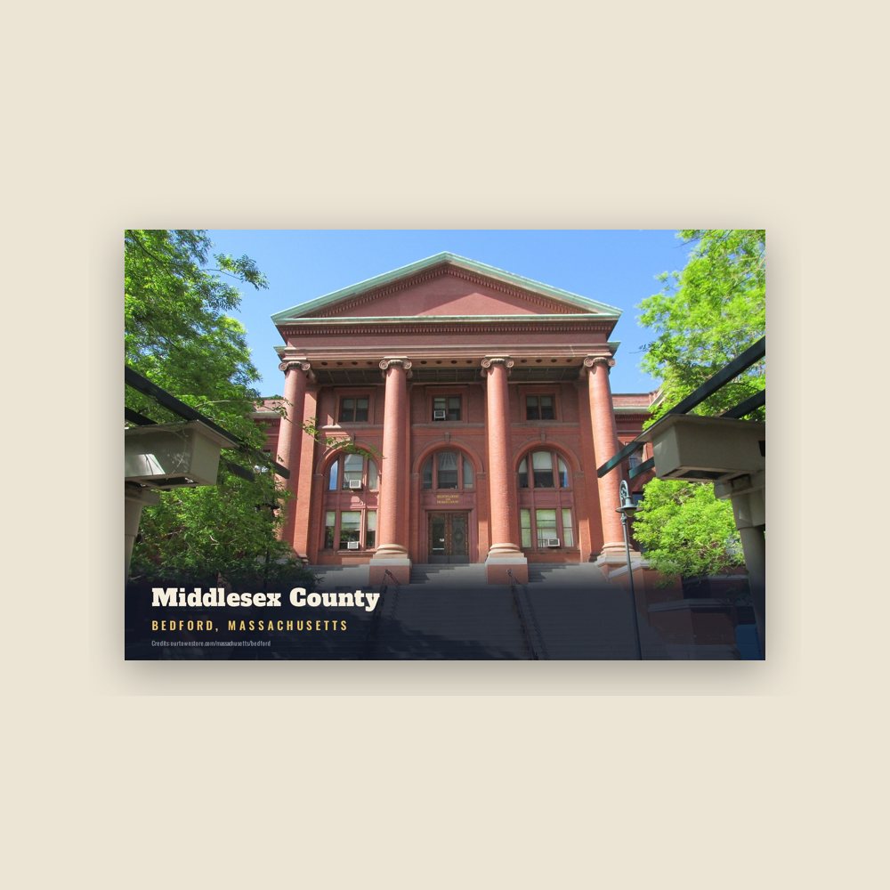 Bedford Middlesex County Postcard