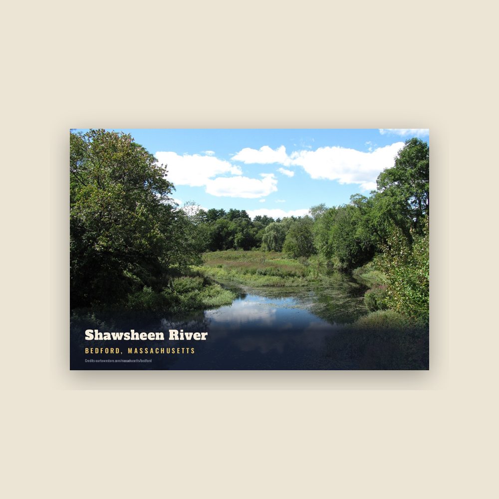 Bedford Shawsheen River Postcard