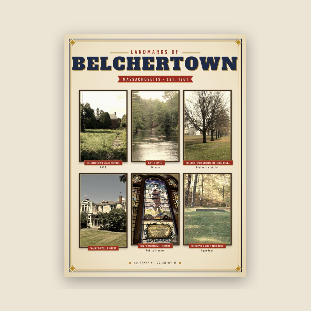 Belchertown Landmarks Photo Poster