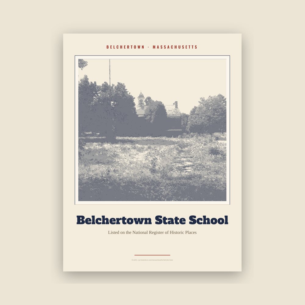 Belchertown Belchertown State School Landmark Print