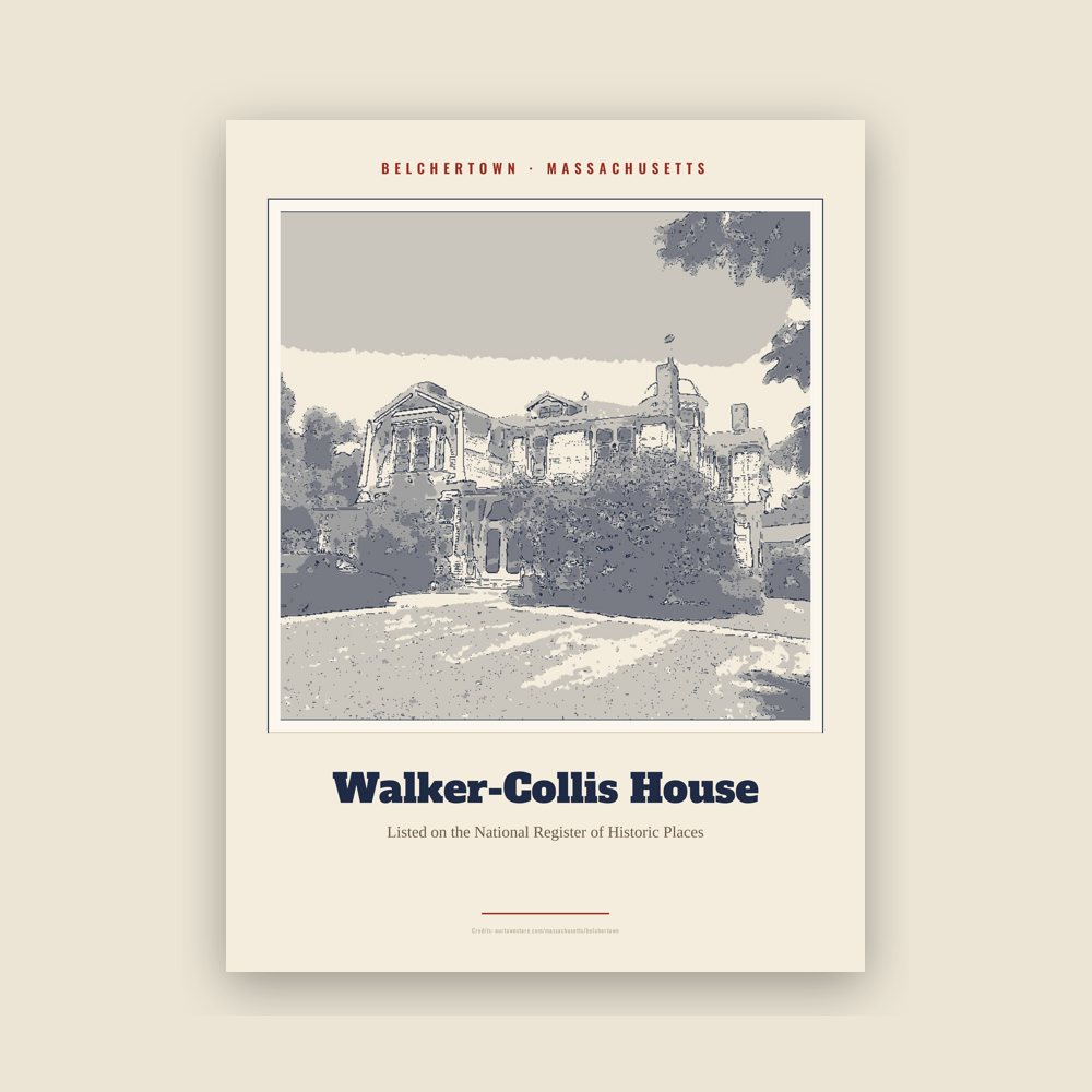 Belchertown Walker-Collis House Landmark Print
