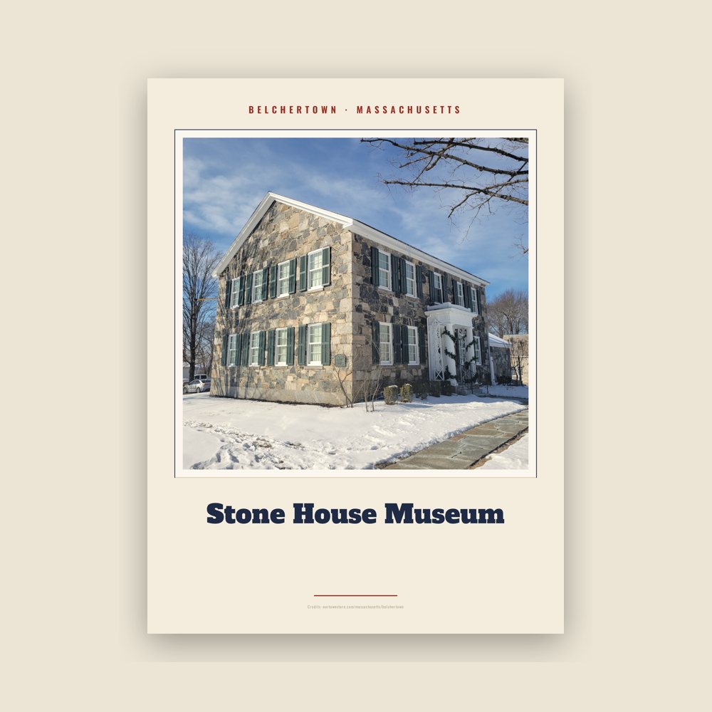 Belchertown Stone House Museum Landmark Print