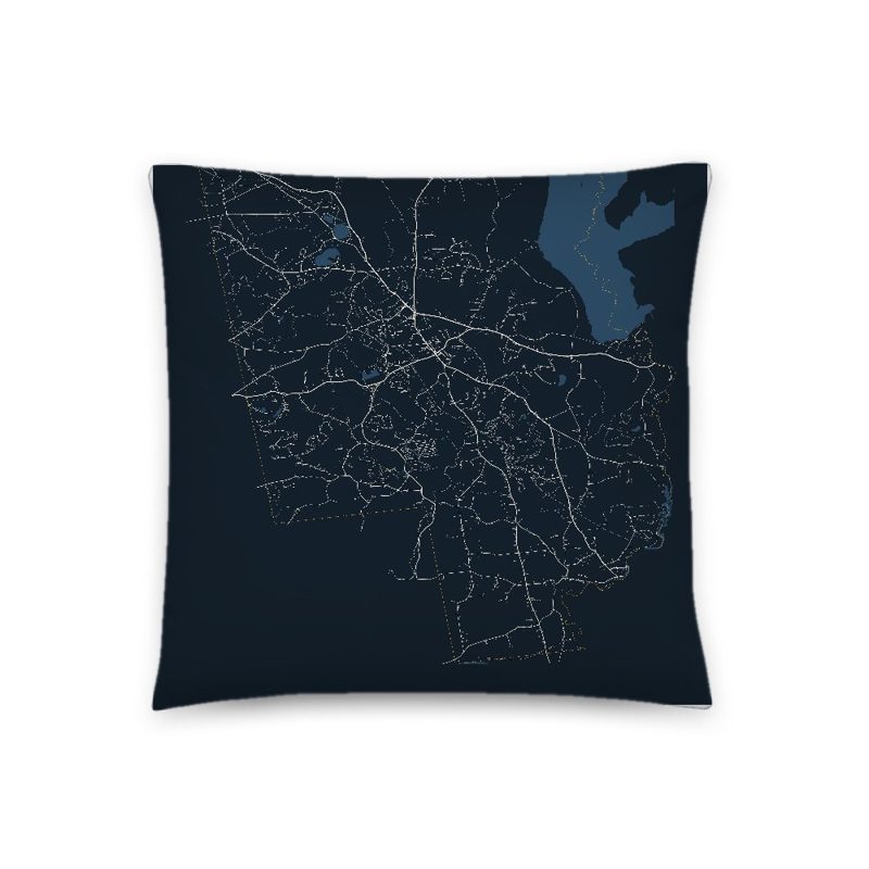 Belchertown Map Throw Pillow