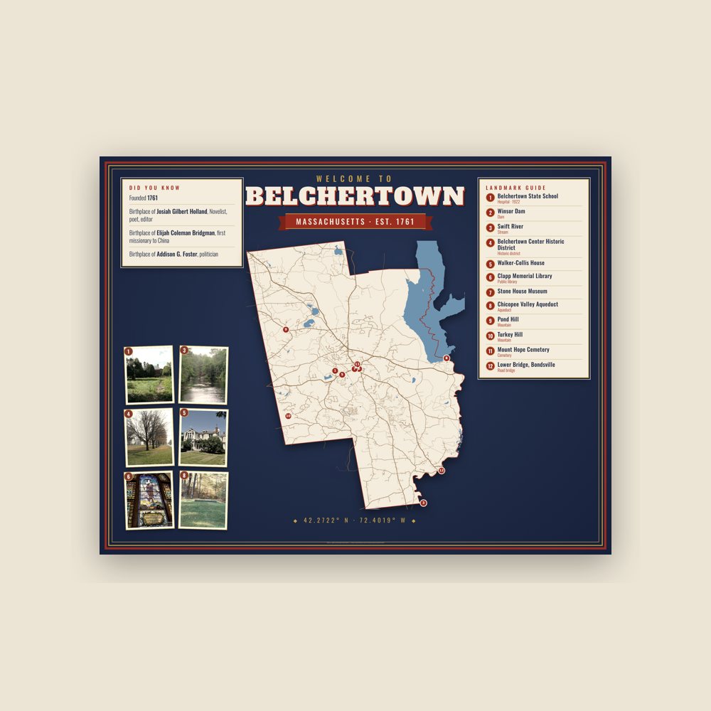 Belchertown Map Placemat