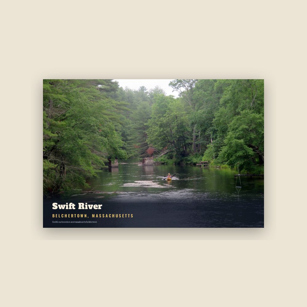 Belchertown Swift River Postcard