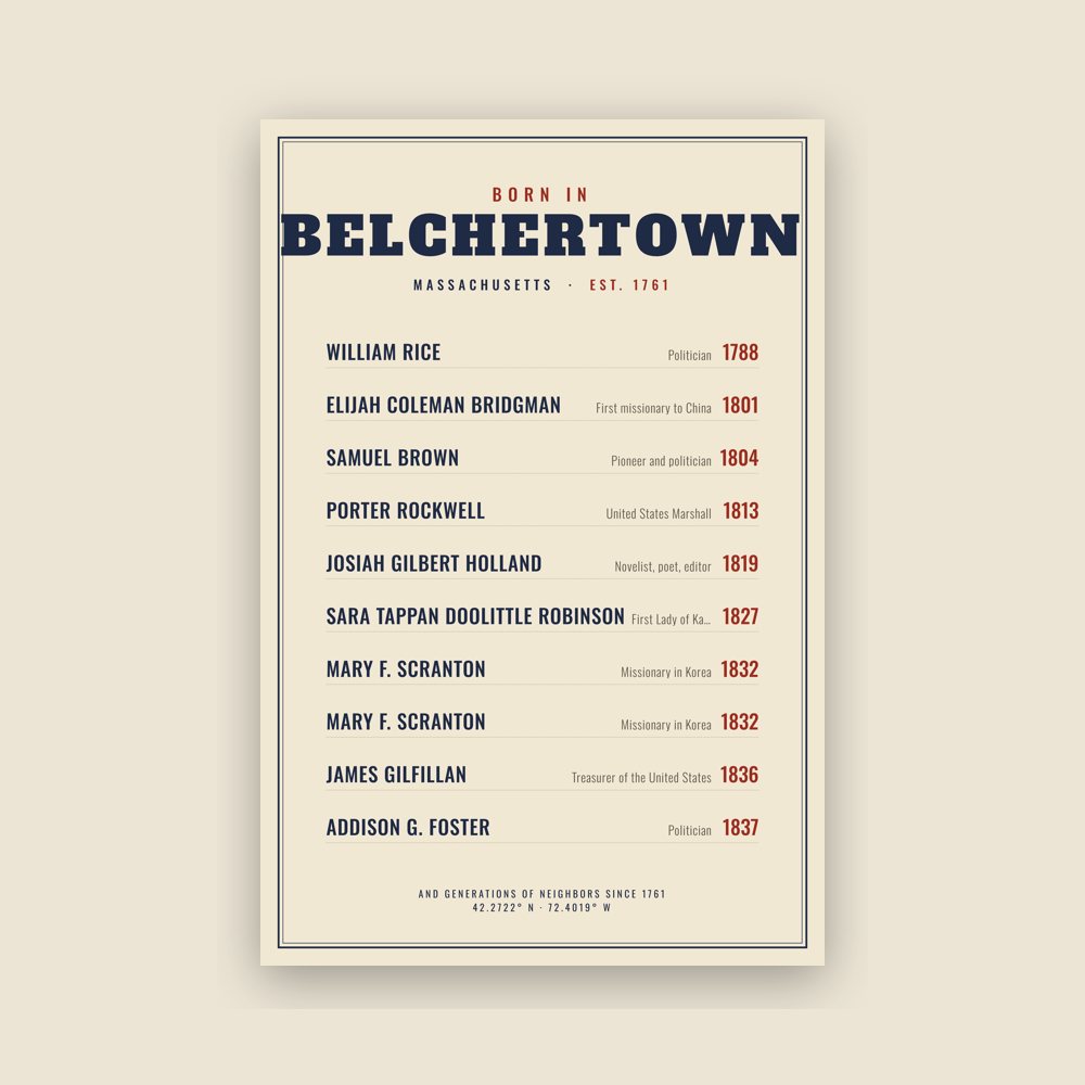 Belchertown “Born In” Poster