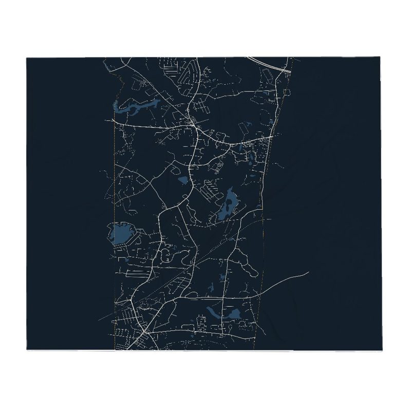 Bellingham Street Map Throw Blanket