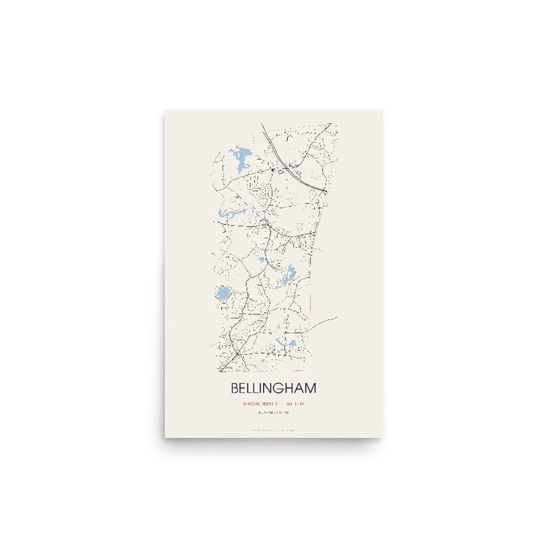 Bellingham Street Map Poster · Linen