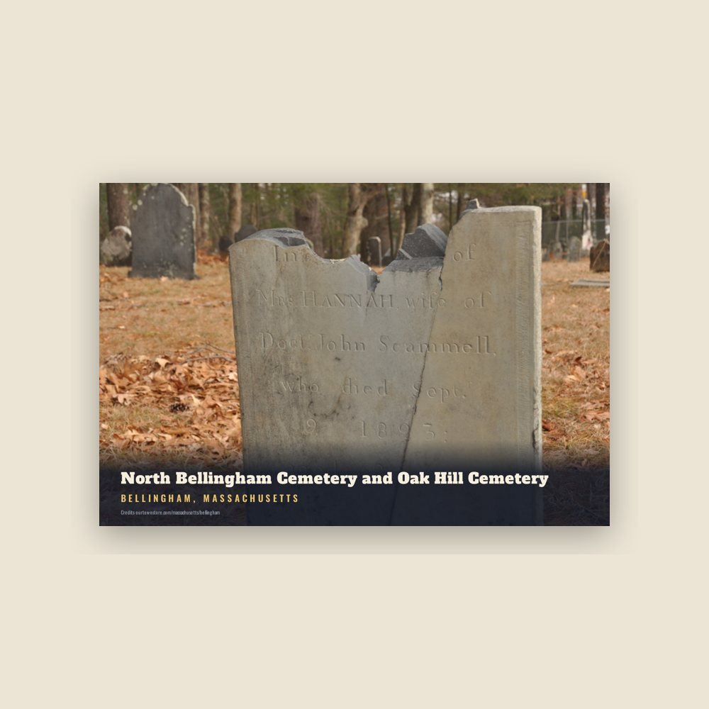 Bellingham North Bellingham Cemetery and Oak Hill Cemetery Postcard