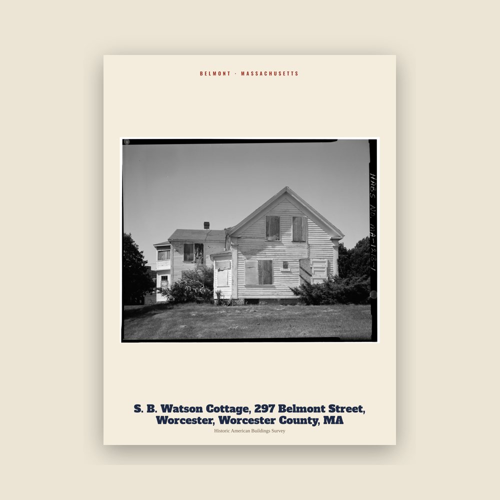 Belmont S. B. Watson Cottage, 297 Belmont Street, Worcester, Worcester County, MA Archive Print
