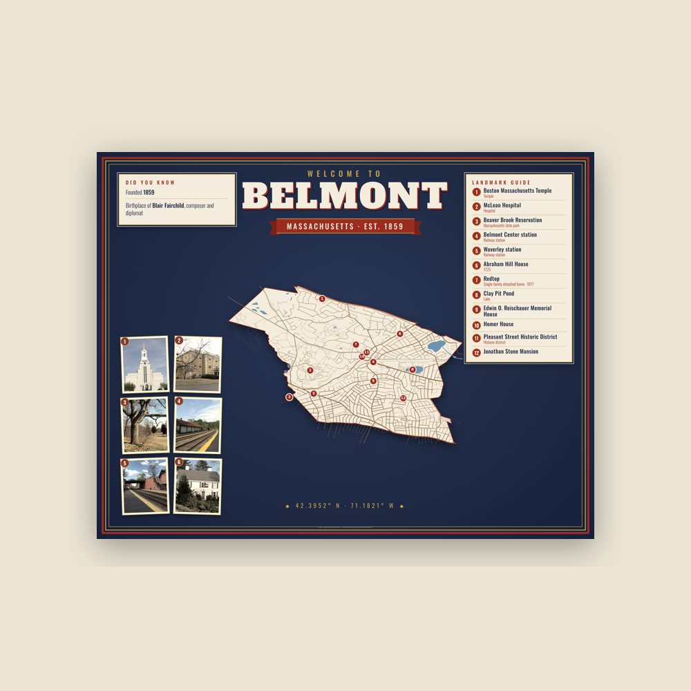 Belmont Map Placemat