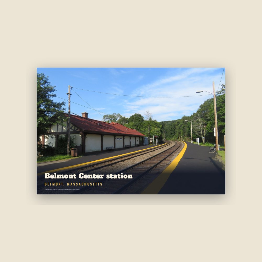 Belmont Belmont Center station Postcard