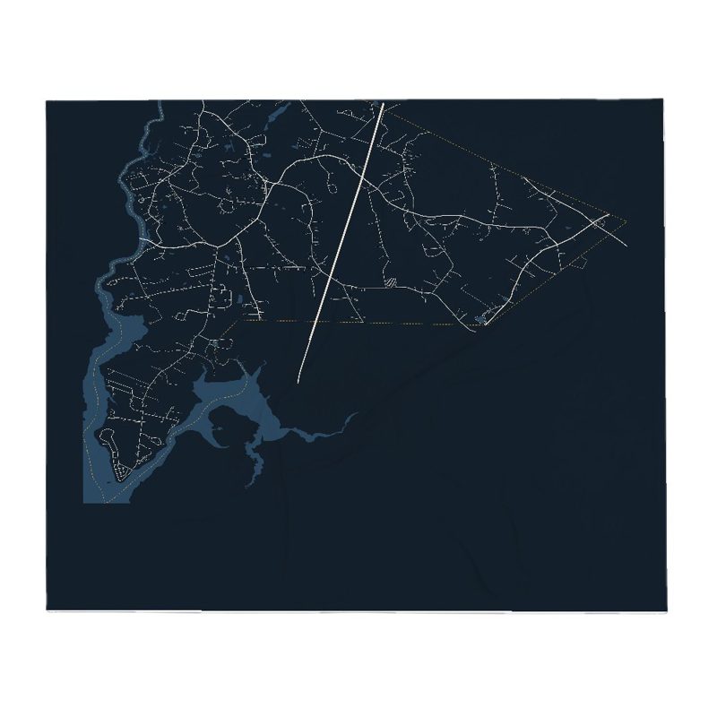 Berkley Street Map Throw Blanket