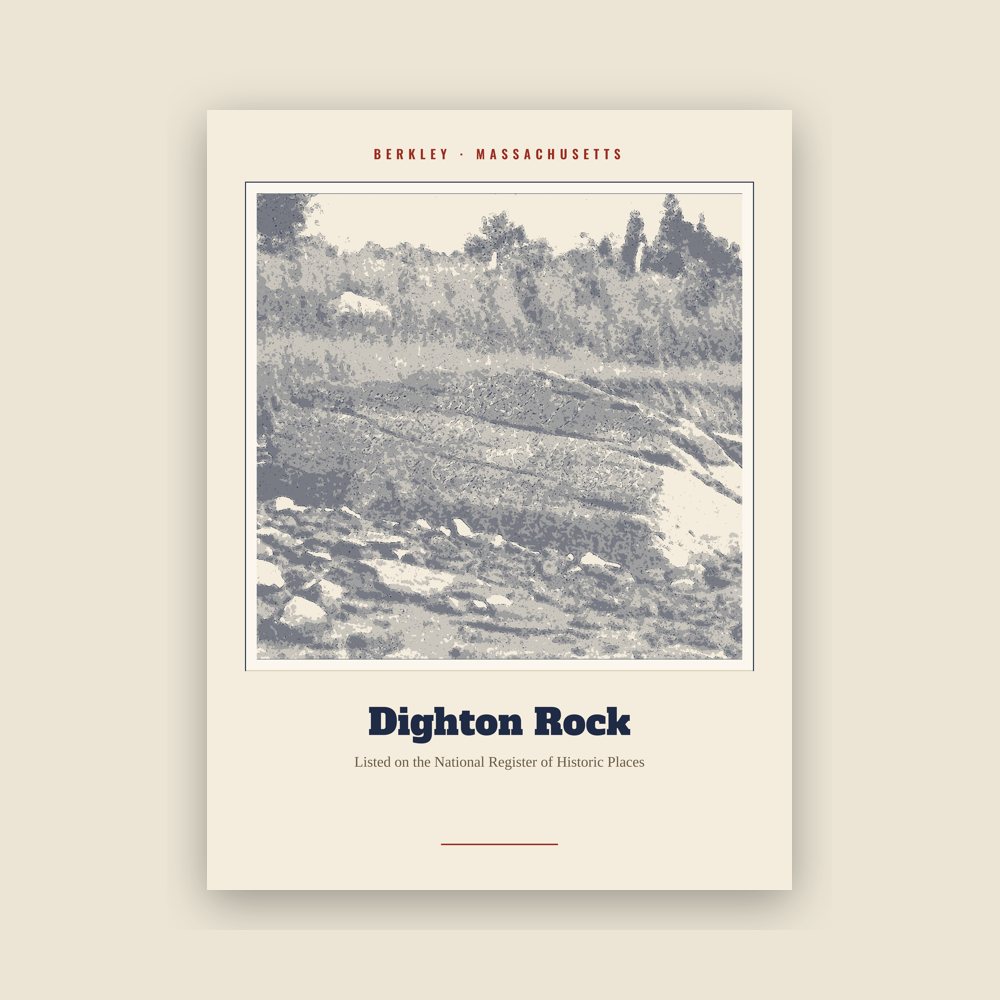 Berkley Dighton Rock Landmark Print