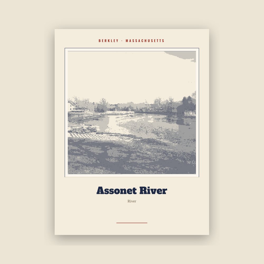 Berkley Assonet River Landmark Print