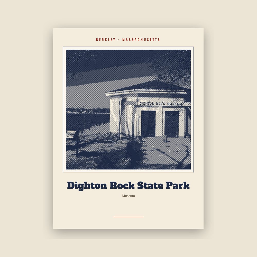 Berkley Dighton Rock State Park Landmark Print