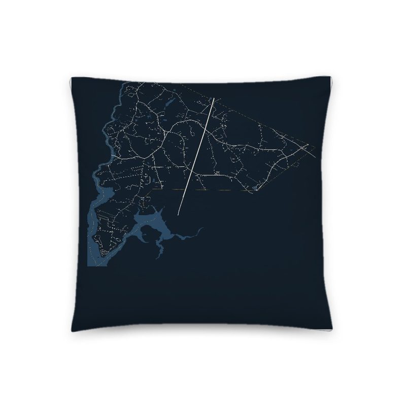 Berkley Map Throw Pillow