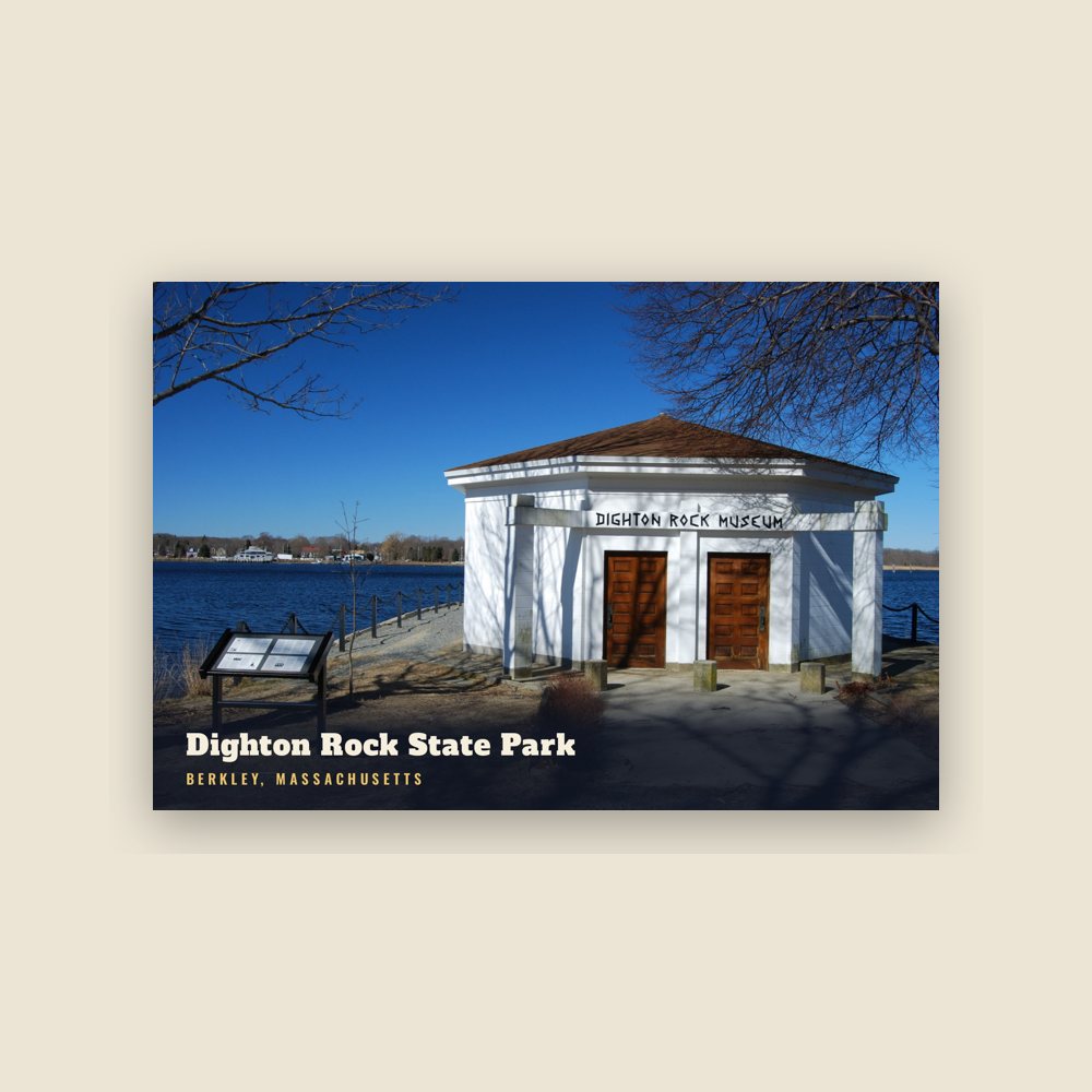 Berkley Dighton Rock State Park Postcard