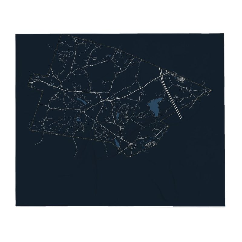 Berlin Street Map Throw Blanket