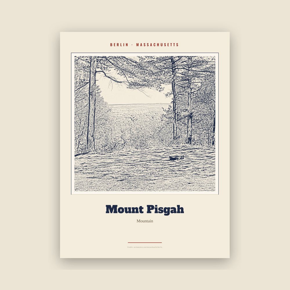 Berlin Mount Pisgah Landmark Print