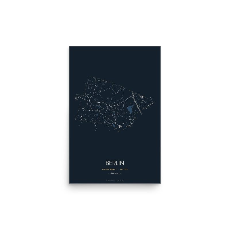 Berlin Street Map Poster · Midnight