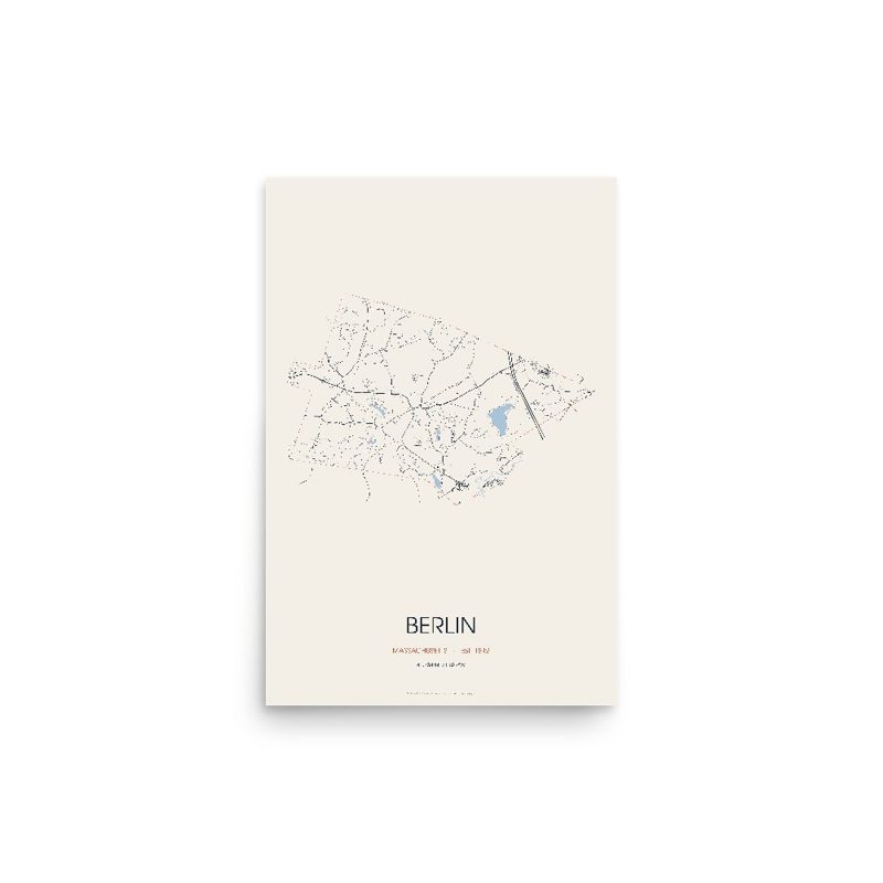 Berlin Street Map Poster · Linen