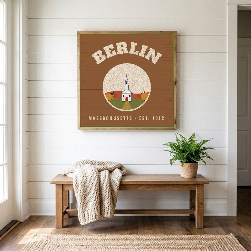 Berlin Hometown Wood Sign