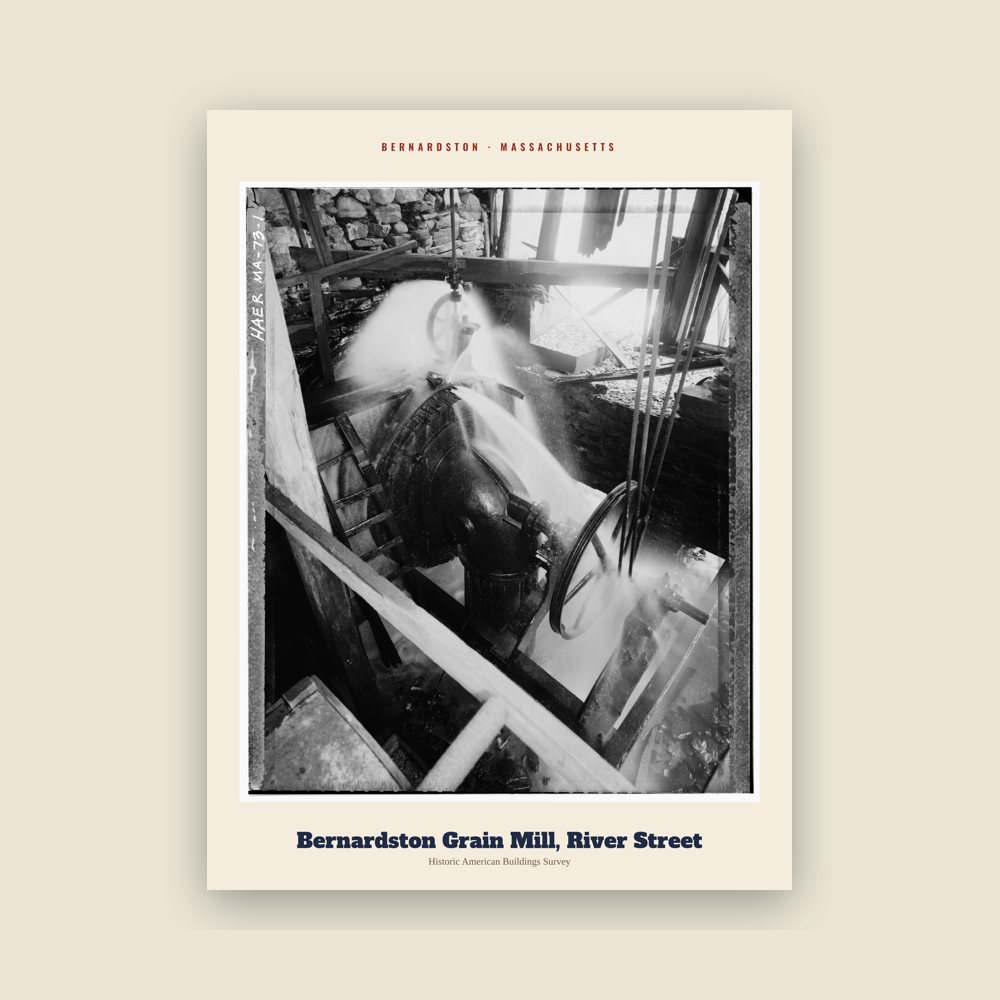 Bernardston Bernardston Grain Mill, River Street Archive Print