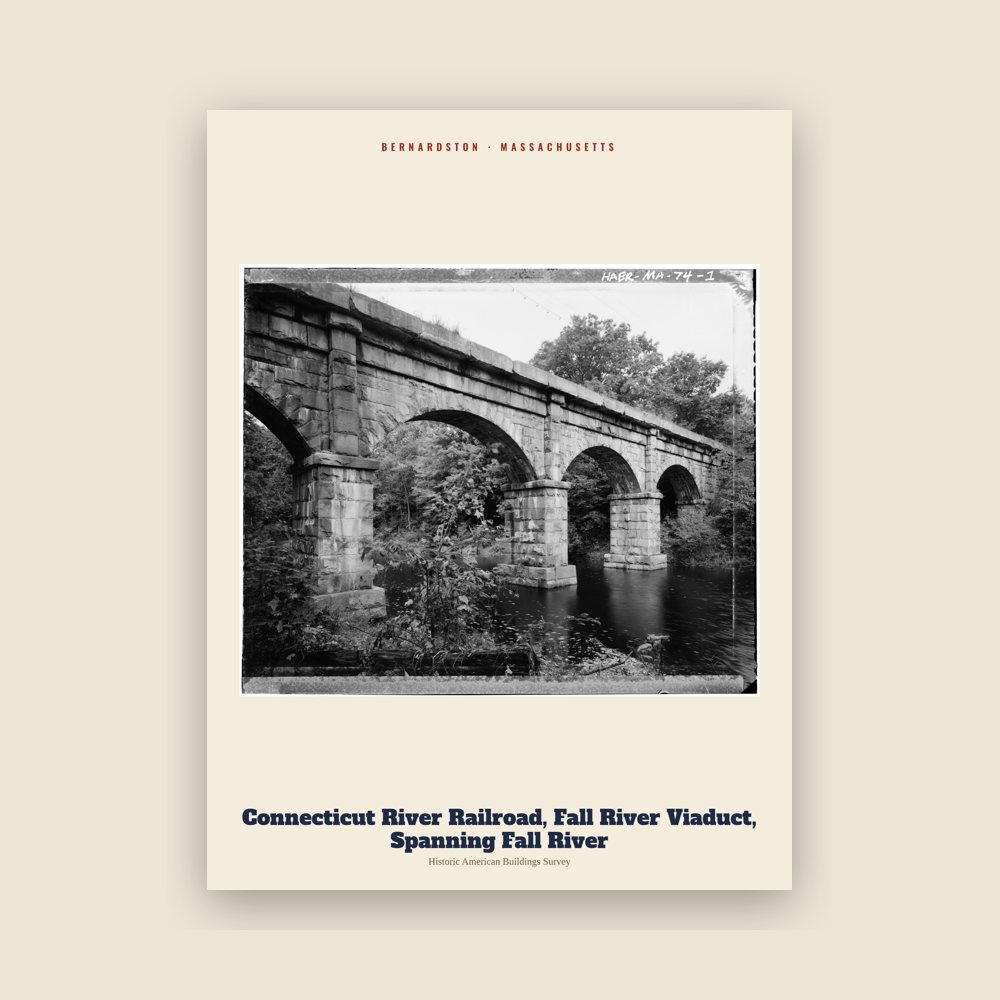 Bernardston Connecticut River Railroad, Fall River Viaduct, Spanning Fall River Archive Print