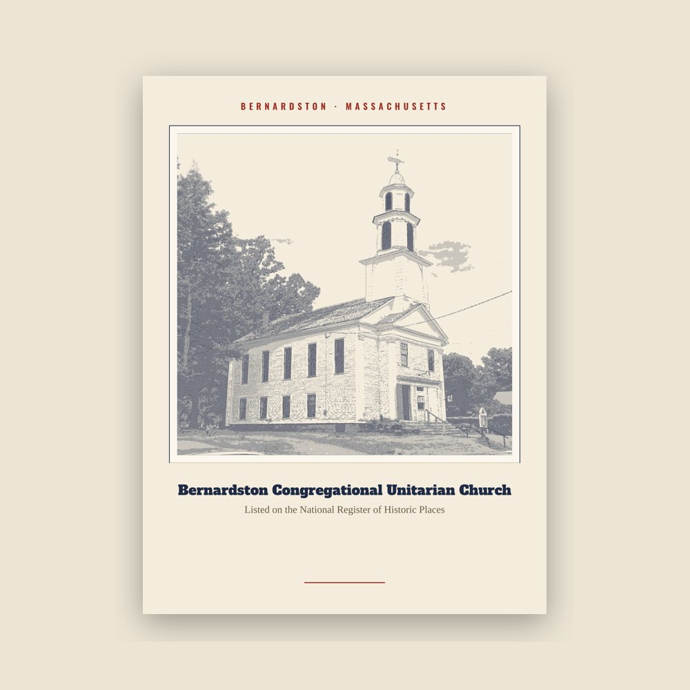 Bernardston Bernardston Congregational Unitarian Church Landmark Print