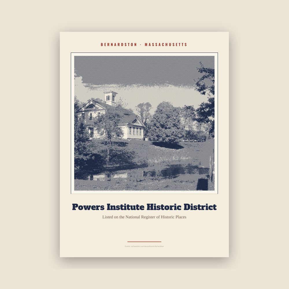 Bernardston Powers Institute Historic District Landmark Print