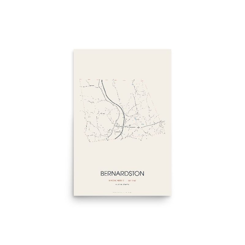 Bernardston Street Map Poster · Linen