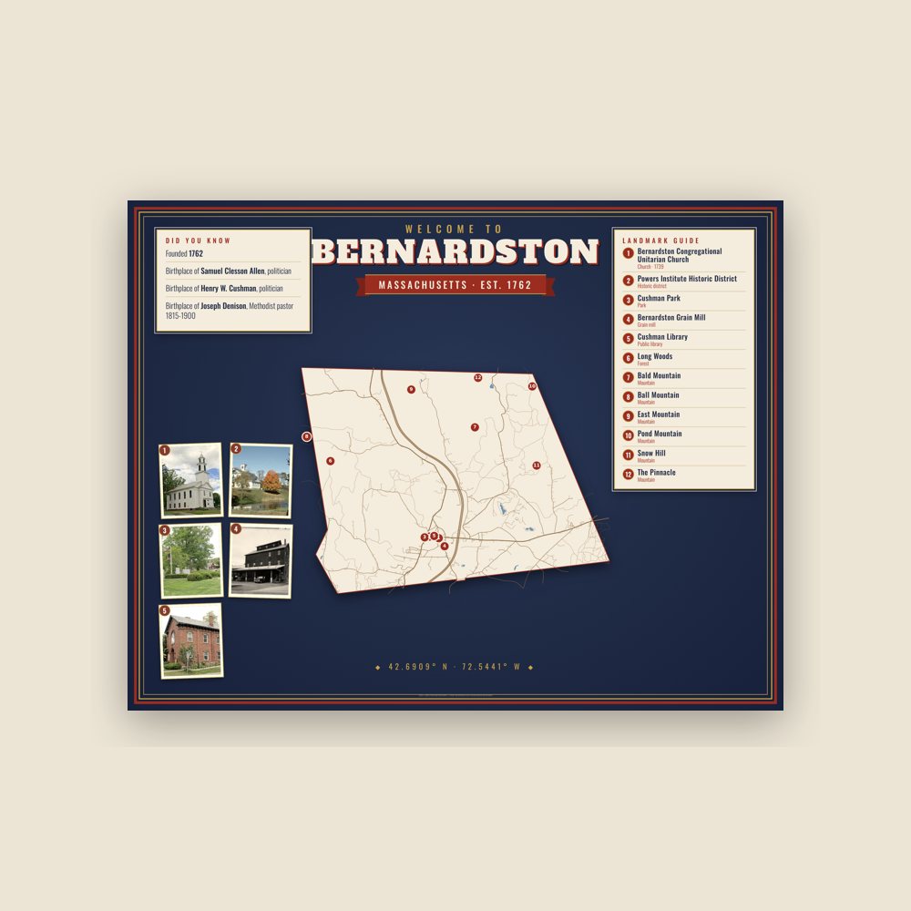 Bernardston Map Placemat