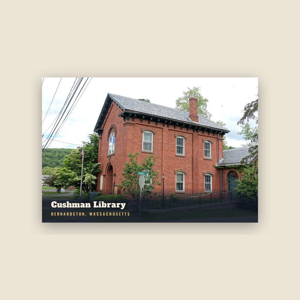 Bernardston Cushman Library Postcard