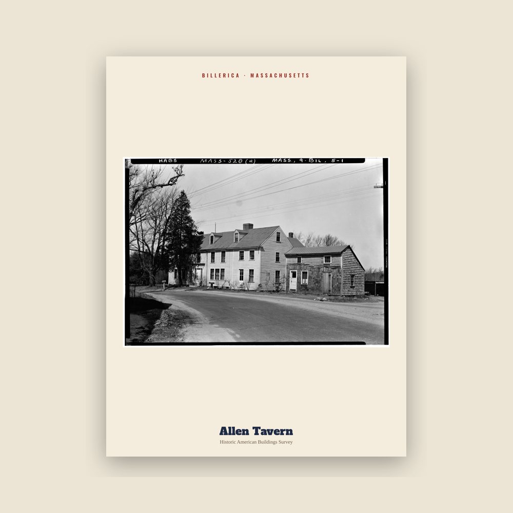 Billerica Allen Tavern Archive Print
