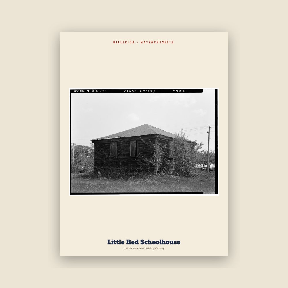 Billerica Little Red Schoolhouse Archive Print
