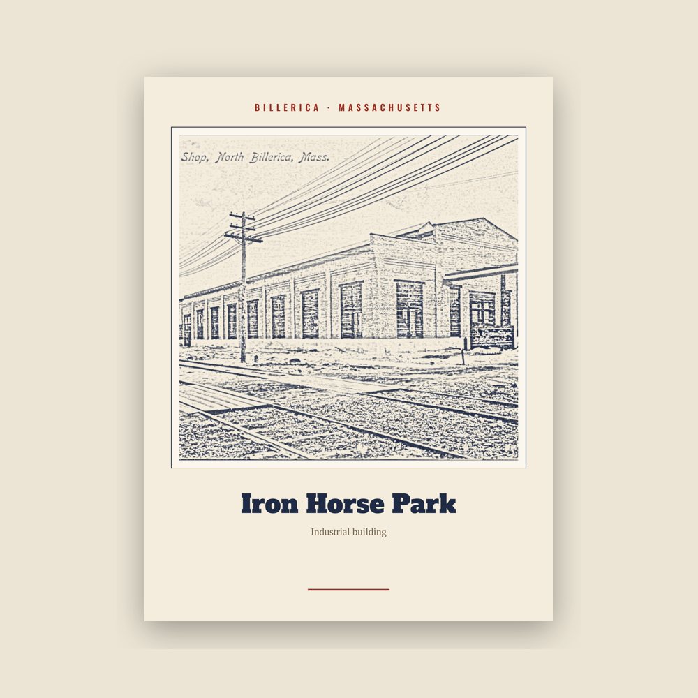 Billerica Iron Horse Park Landmark Print