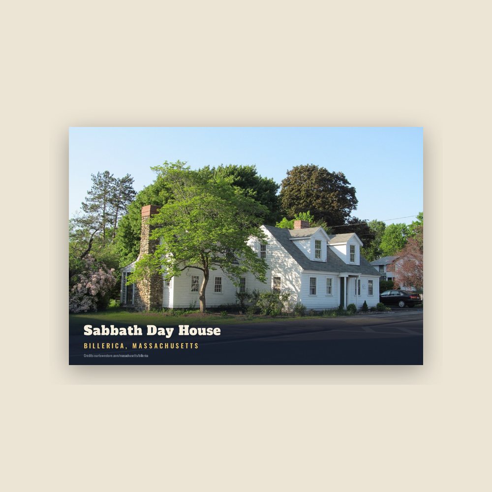 Billerica Sabbath Day House Postcard