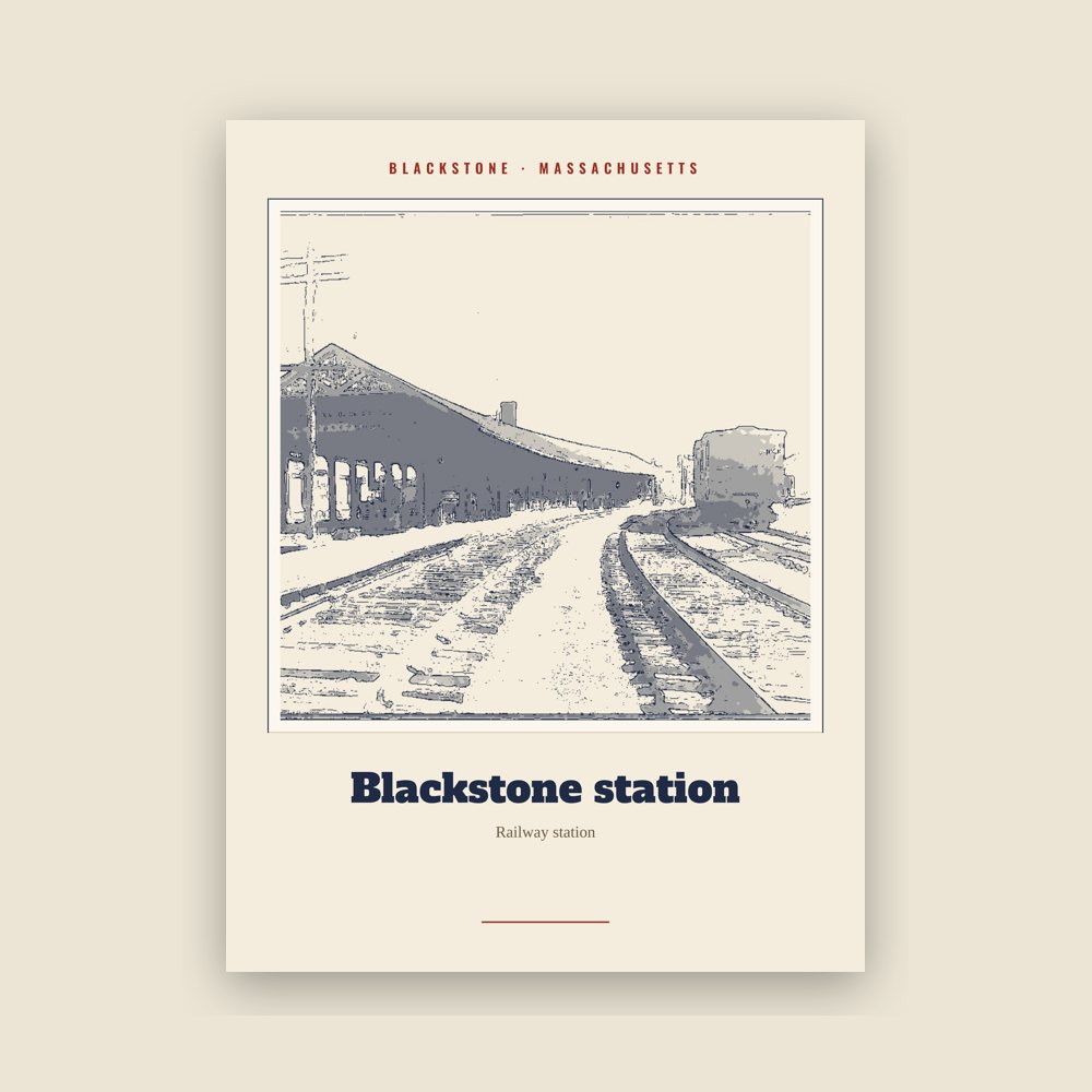 Blackstone Blackstone station Landmark Print
